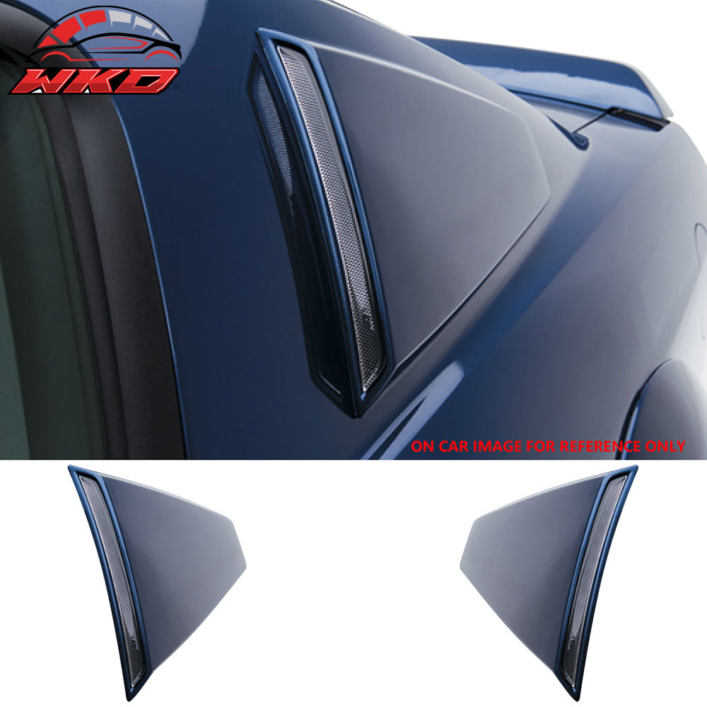 Fits 05-09 Ford Mustang 2PC Rear Side Quarter Window Louvers Scoops PU Unpainted