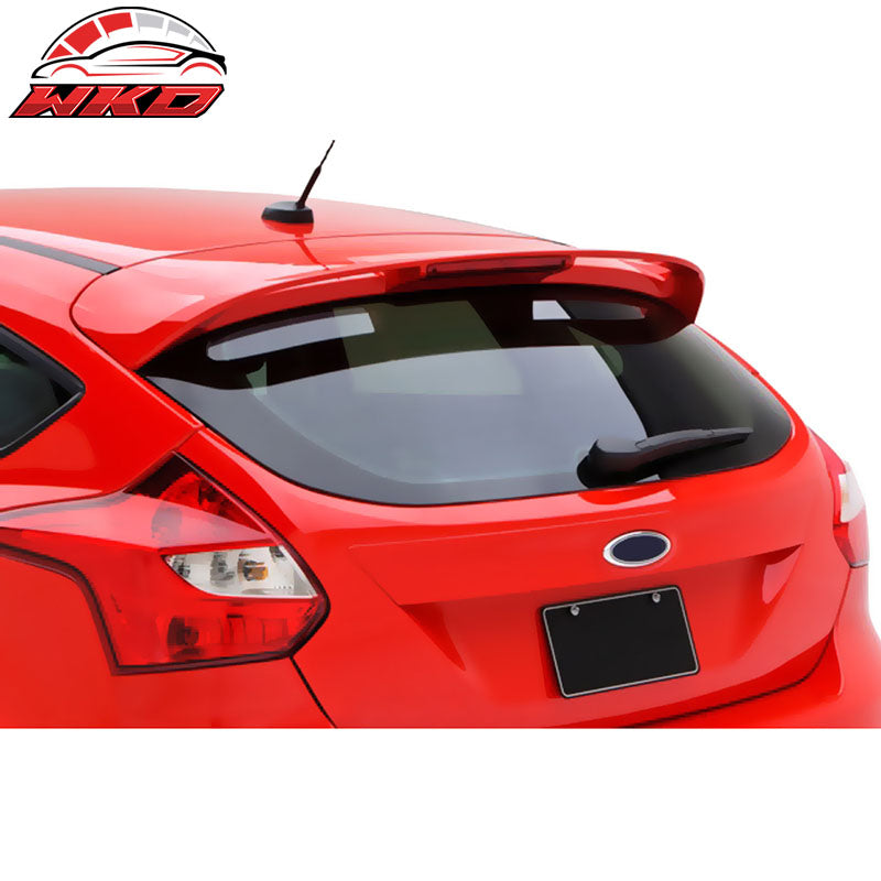Fits 12-18 Ford Focus Hatchback 4-Door OE Style Rear Roof Spoiler Wing Unpainted