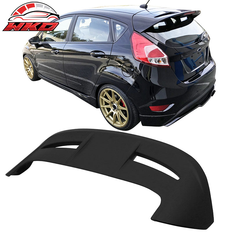 Fits 11-19 Ford Fiesta Hatchback ST Style Rear Roof Spoiler Matte Black ABS Wing
