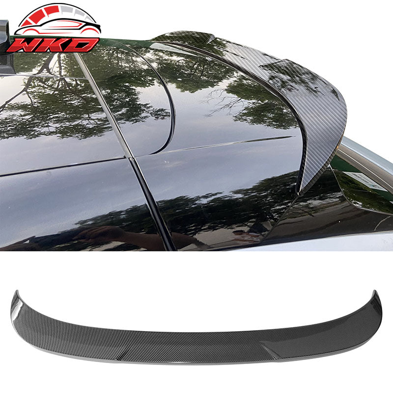 Rear Roof Spoiler Wing Fits 21-26 Ford Mustang Mach-E ABS Carbon Fiber Print