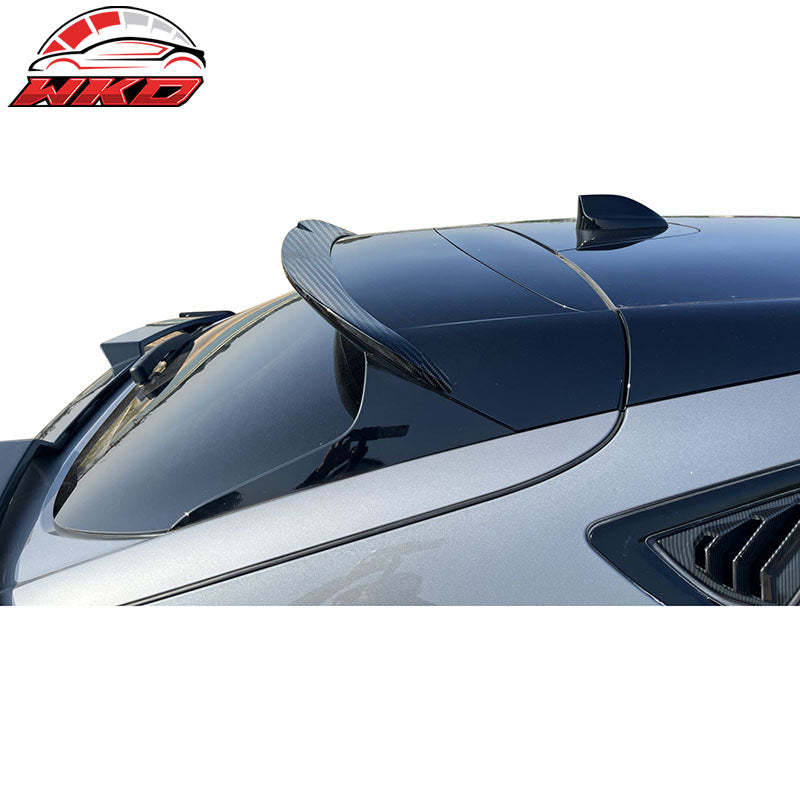 Rear Roof Spoiler Wing Fits 21-26 Ford Mustang Mach-E ABS Carbon Fiber Print
