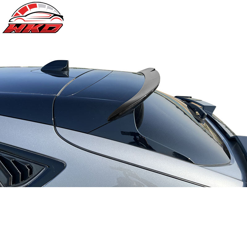Fits 21-26 Ford Mustang Mach-E Rear Roof Window Spoiler Wing Kit ABS Matte Black