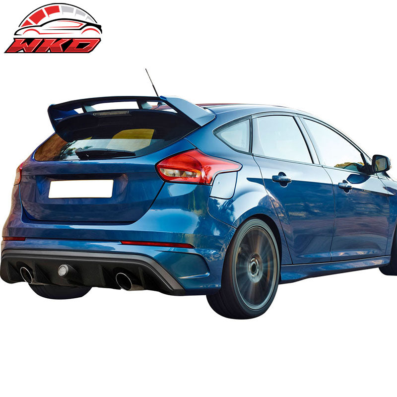 Fits 12-18 Ford Focus MK3 Hatchback RS Style Rear Roof Window Spoiler Wing ABS