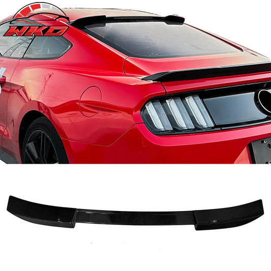 Wholesale 15-23 Ford Mustang Coupe MK6 R Style Roof Spoiler Carbon Fiber Print ABS