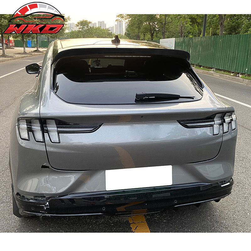 Fits 21-26 Ford Mustang Mach-E IKON Style Roof Spoiler ABS Carbon Fiber Print