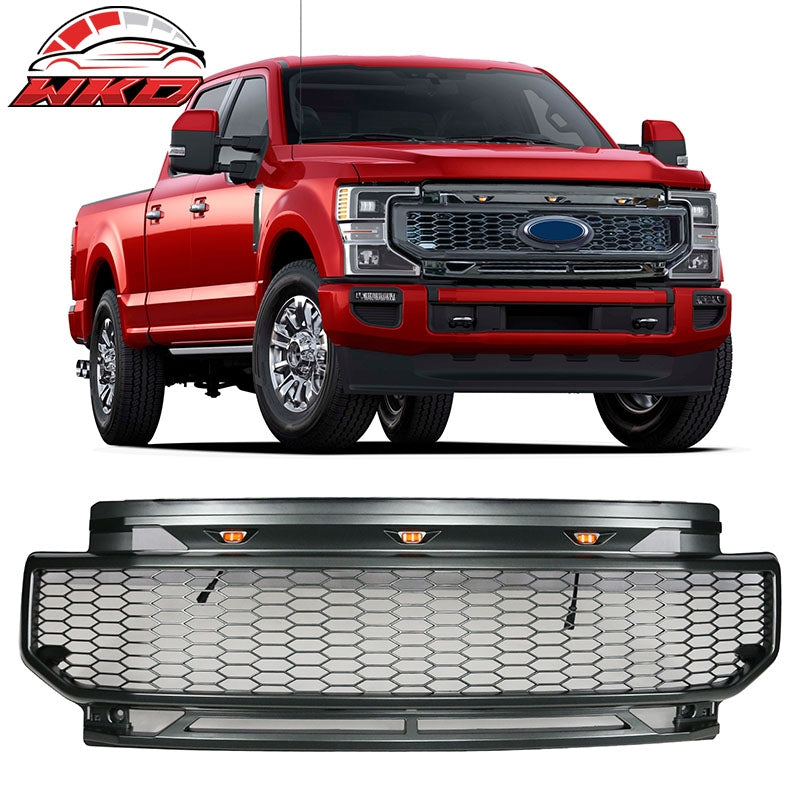 Fits 20-22 Ford F250 F350 F450 F550 F600 Super Duty R Style Front Bumper Grille