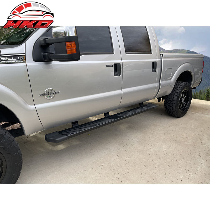 Wholesale 99-16 Ford F250 F350 Super Duty Crew Cab 6" V Running Board Side Bar Black - Wikond Auto