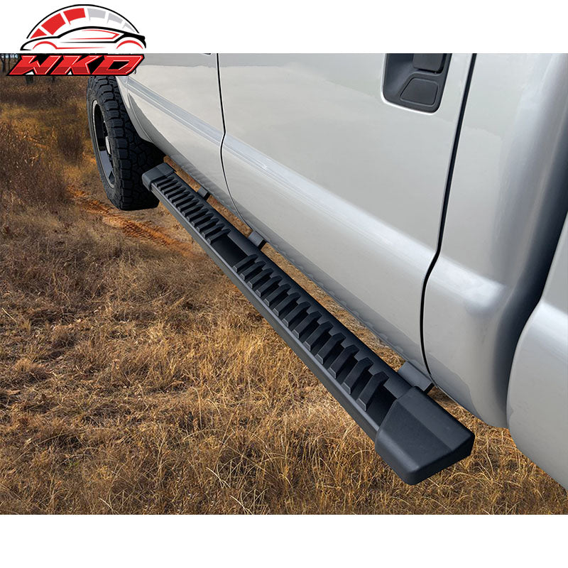 Wholesale 99-16 Ford F250 F350 Super Duty Crew Cab 6" V Running Board Side Bar Black - Wikond Auto