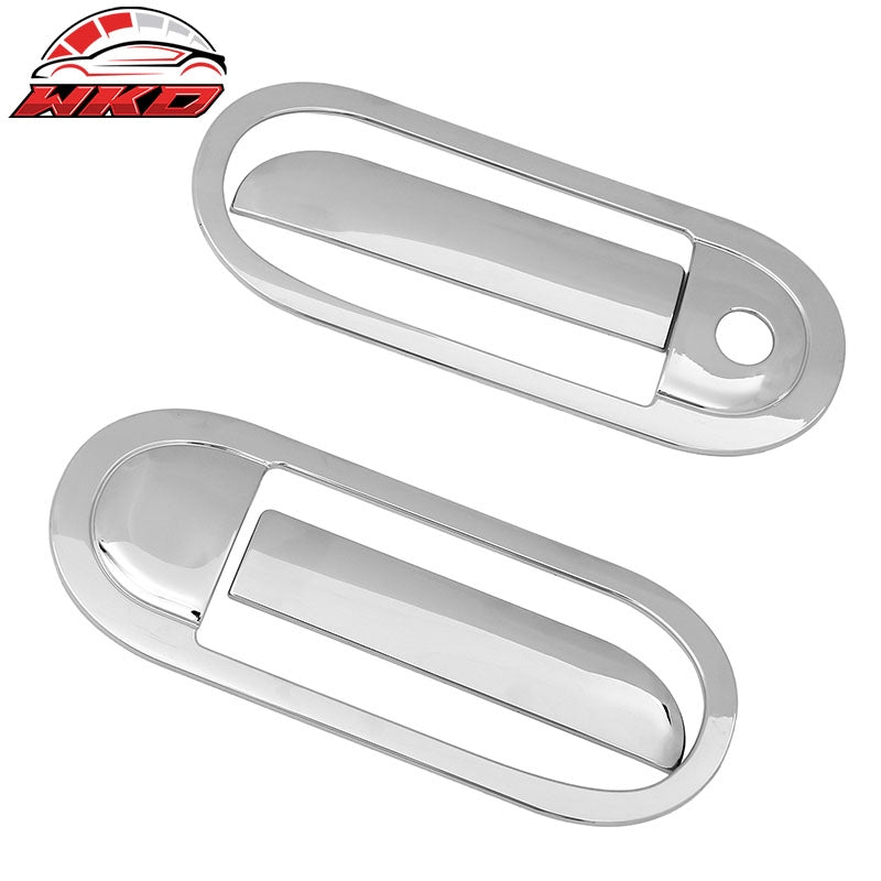 Fits 02-05 Ford Thunderbird Front Rear Door Handle Cover W/ 1-Keyhole Chrome ABS