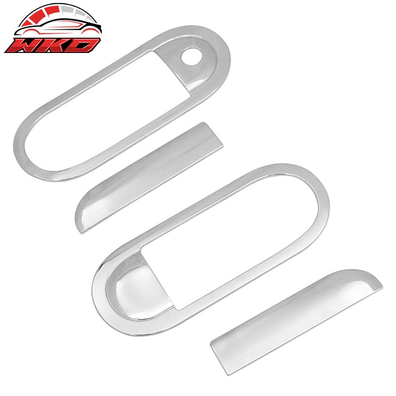 Fits 02-05 Ford Thunderbird Front Rear Door Handle Cover W/ 1-Keyhole Chrome ABS