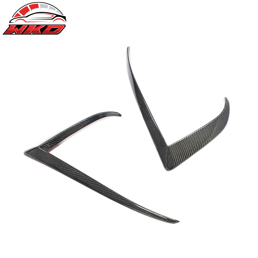 For 21-25 Tesla Model S Revozport Carbon Fiber Front Bumper Canard Splitter 2PCS