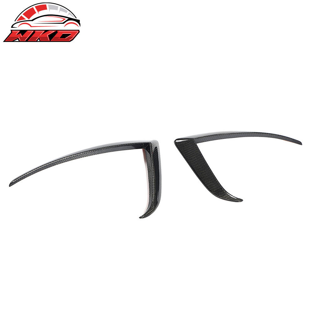 For 21-25 Tesla Model S Revozport Carbon Fiber Front Bumper Canard Splitter 2PCS