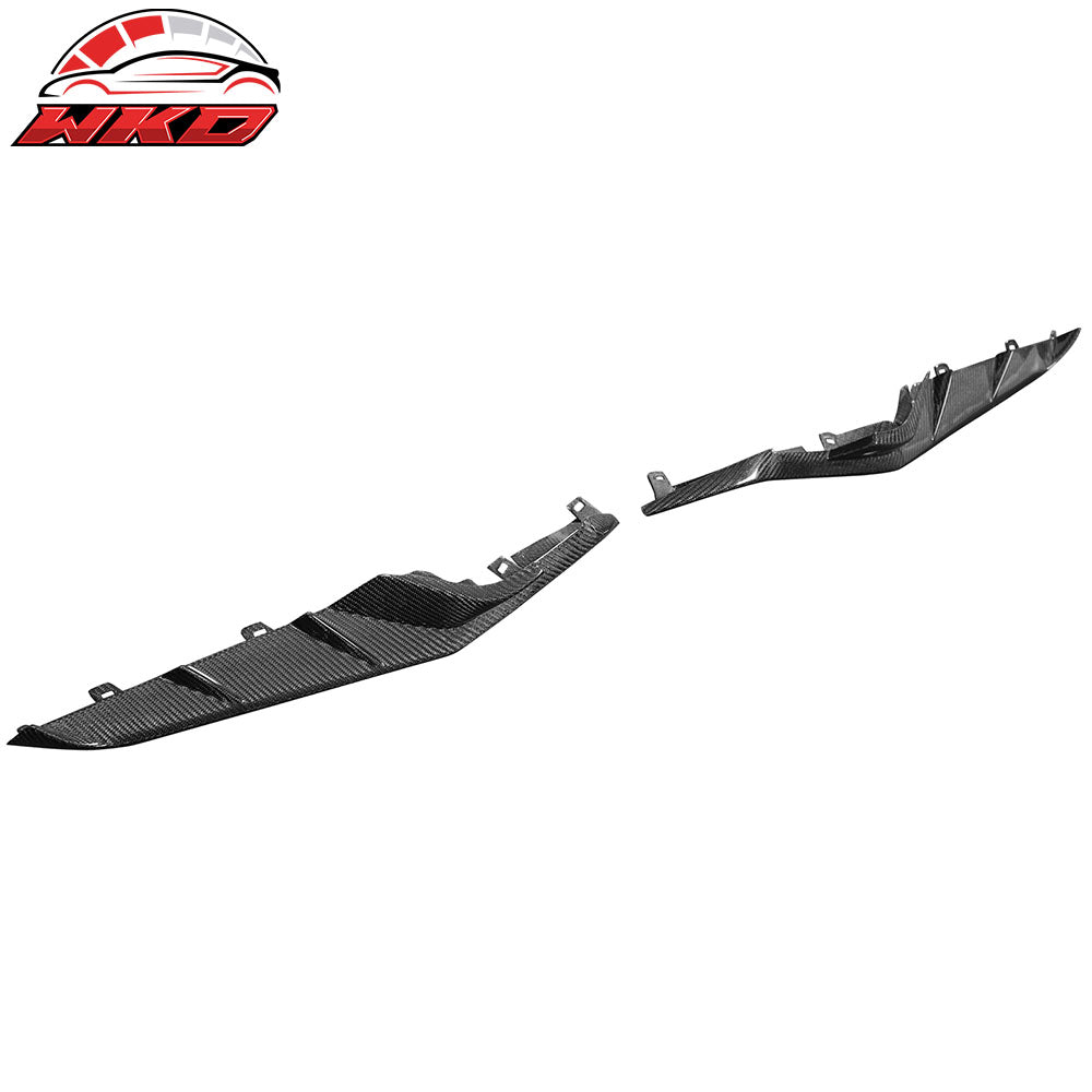 Fits 23-25 Chevrolet Corvette C8 Z06 Front Bumper Canard Splitters Carbon Fiber