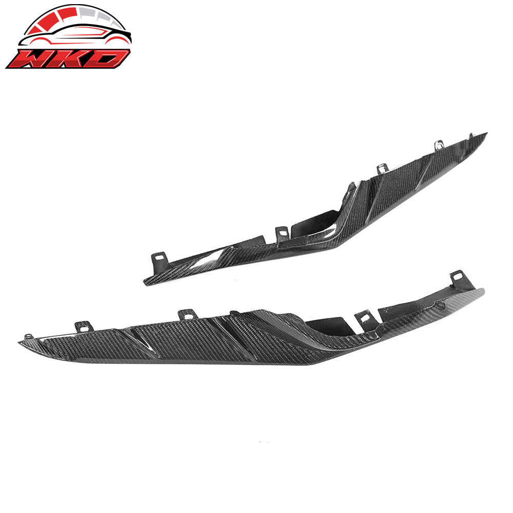 Fits 23-25 Chevrolet Corvette C8 Z06 Front Bumper Canard Splitters Carbon Fiber