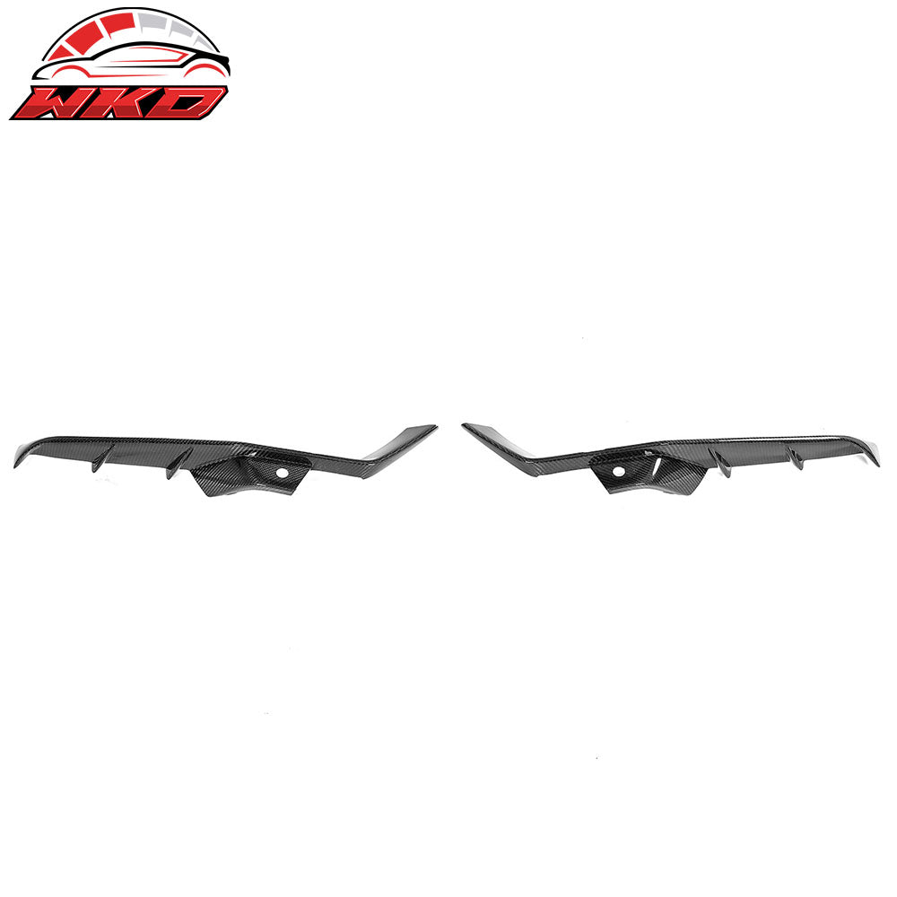 Fits 23-25 Chevrolet Corvette C8 Z06 Front Bumper Canard Splitters Carbon Fiber
