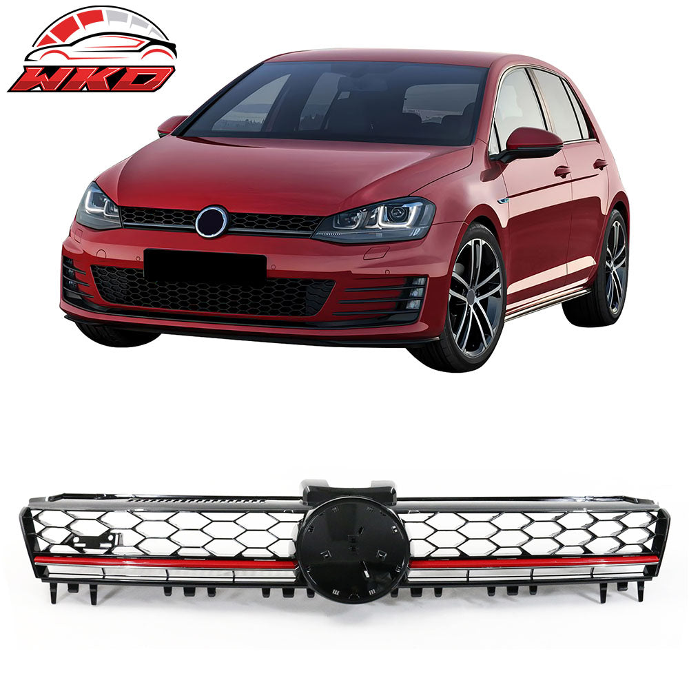 Fits 15-17 Golf 7 MK7 GTI Type Front Bumper Conversion + Grill Logo Badge Base
