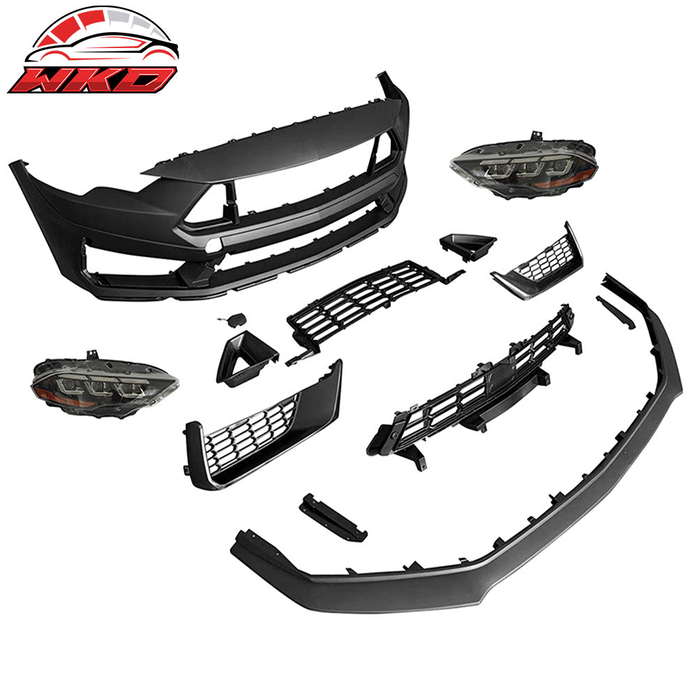 Wholesale 18-23 Ford Mustang Dark Horse HP Style Front Bumper Conversion LED Headlight