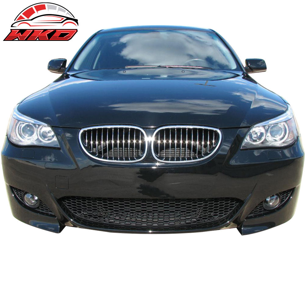 Fits 04-10 E60 E61 5-Series M5 Style Front Bumper Cover Conversion Fog Cover PP