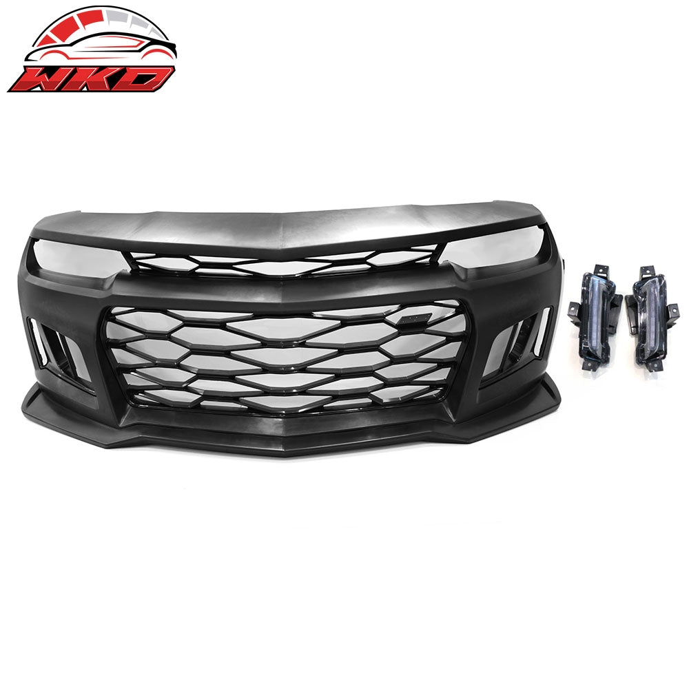 14-15 Chevy Camaro ZL1 Style Front Bumper Cover + DRL Daytime Running Light | Wholesale