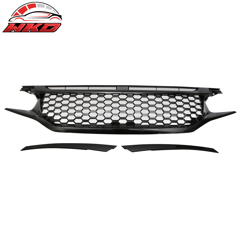 Fits 16-21 Honda Civic OE Style Front Bumper Cover Conversion Kit W/Grille PP