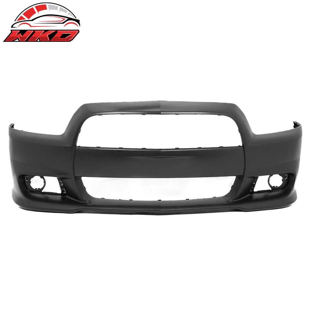 Fits 11-14 Dodge Charger SRT8 PP Front Bumper Cover Conversion + Grilles W/ ACC