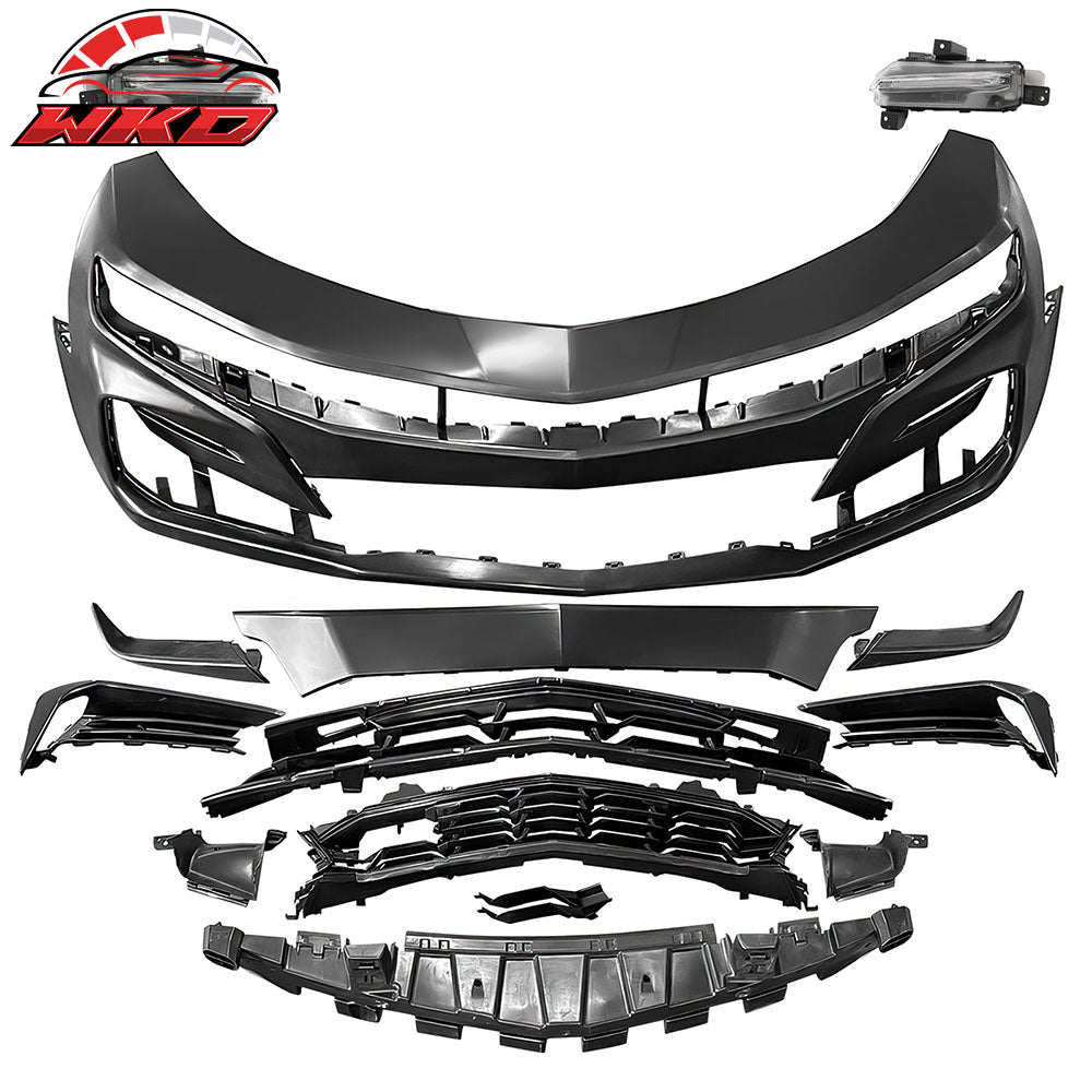 Fits 19-24 Camaro SS Style PP Front Bumper Cover Conversion LED DRL Turn Signal