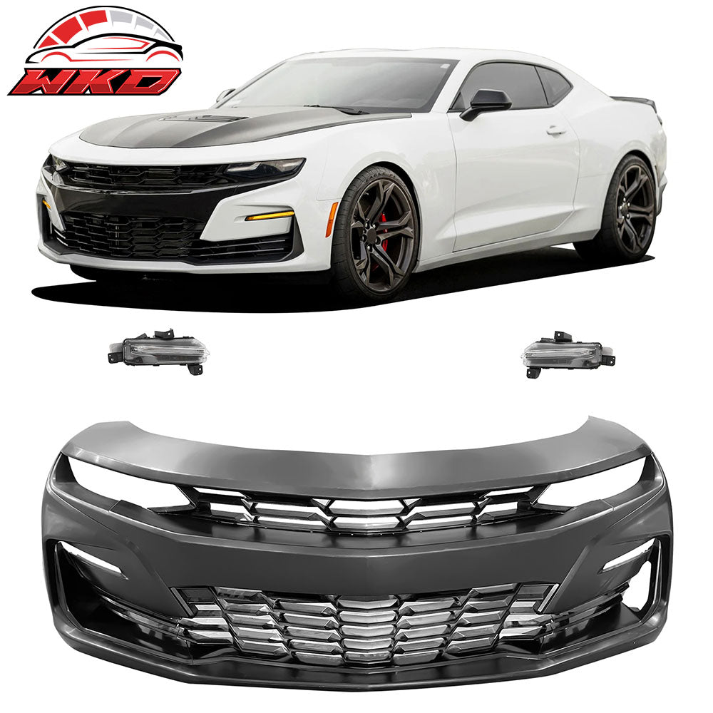 Fits 19-24 Camaro 19 SS Front Bumper Cover W/ Turn Signal Daytime Running Light