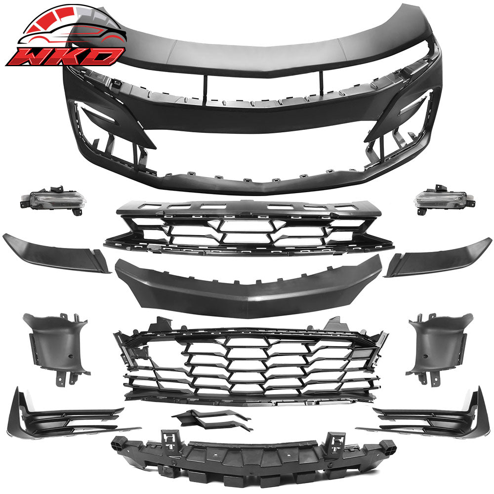 Fits 19-24 Camaro 19 SS Front Bumper Cover W/ Turn Signal Daytime Running Light