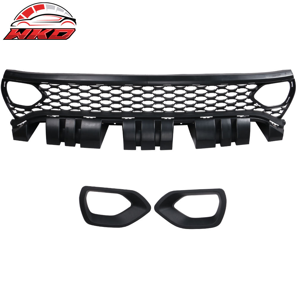 Fits 15-23 Dodge Charger SRT Front Bumper Fascia + Updated 2019 Style Grilles