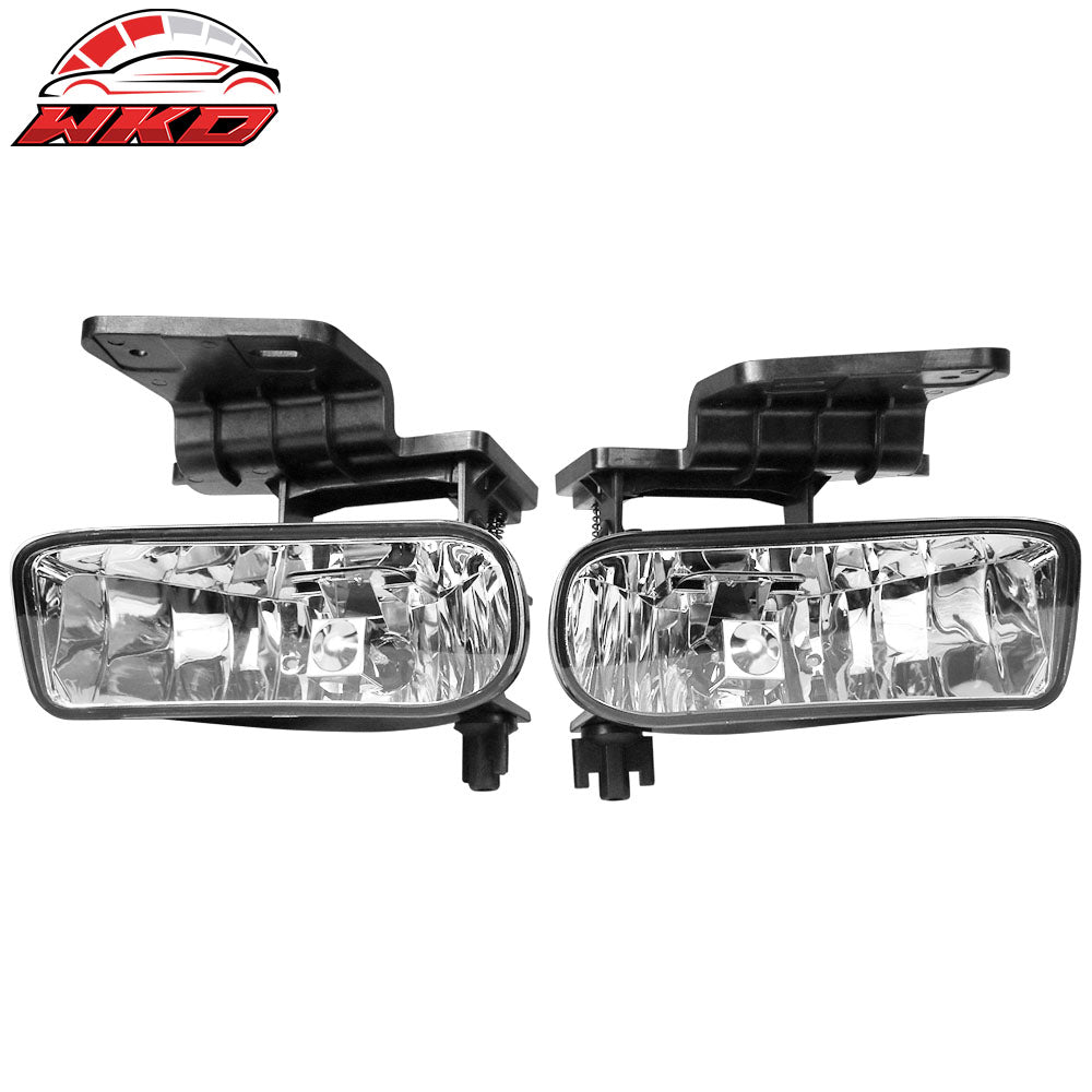 Fit 99-02 Chevy Silverado 00-06 Suburban Tahoe Front Bumper Fog Lights Clear Len