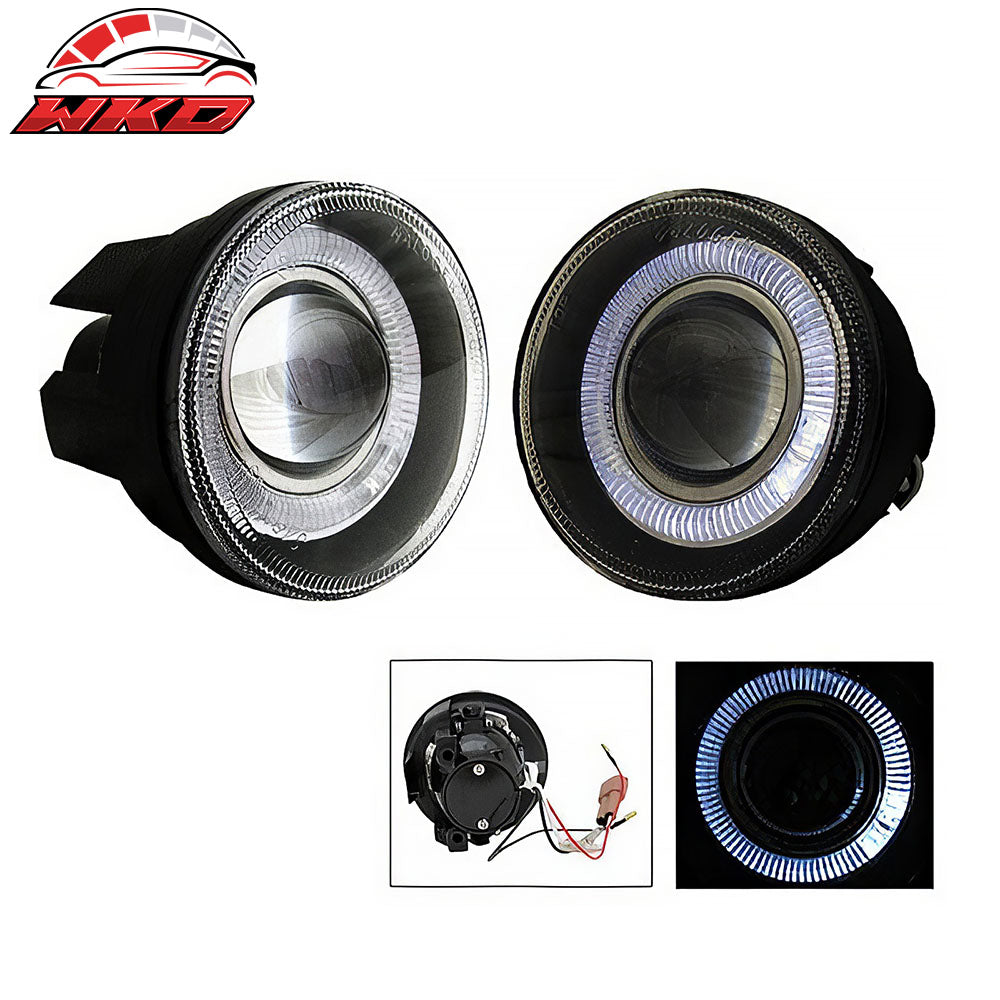 For 01-04 Dodge Durango Front Bumper Halo Projector Fog Lights Black Housing 2PC