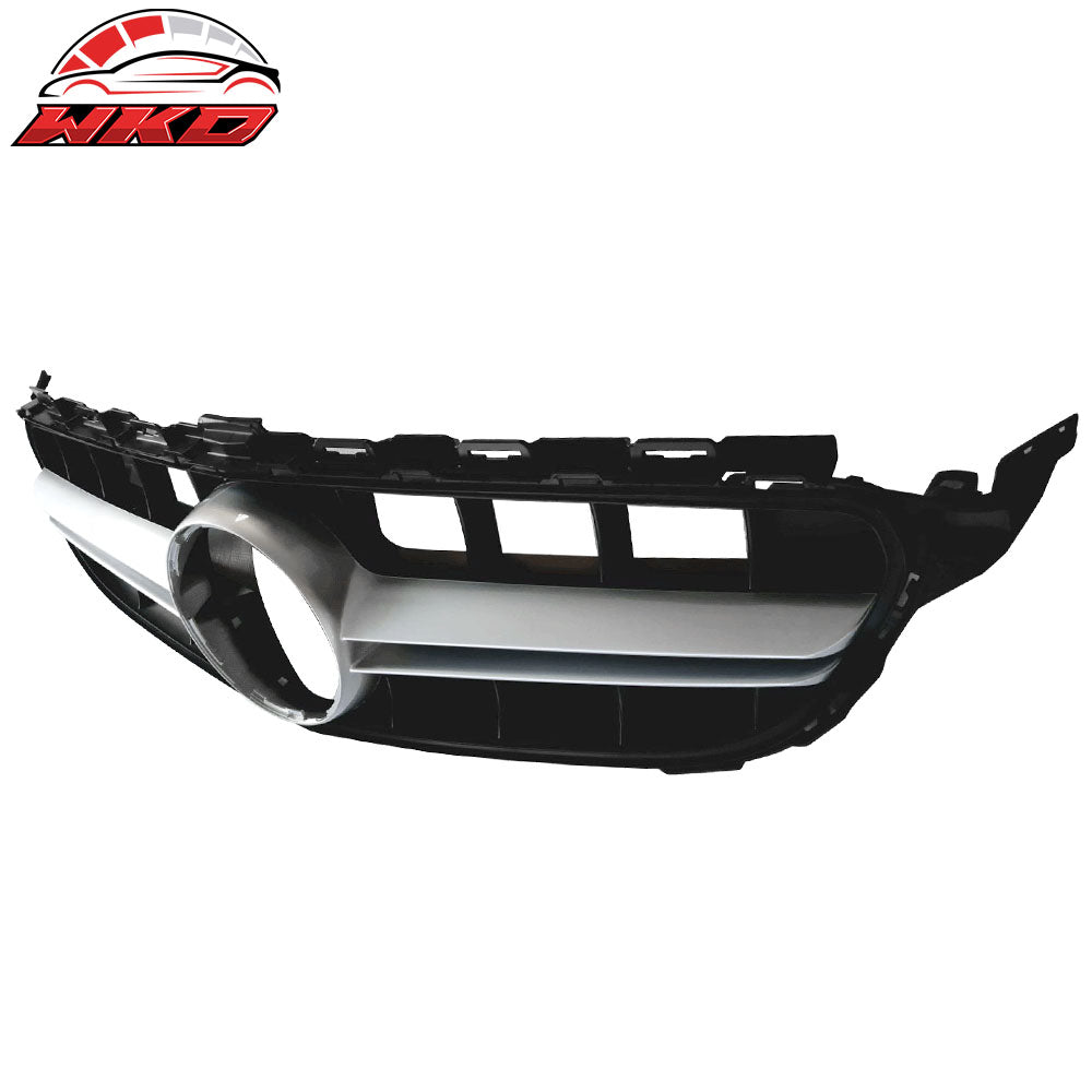 Fits 15-18 Benz C Class W205 Silver Sport Vertical AMG Front Grille No Camera