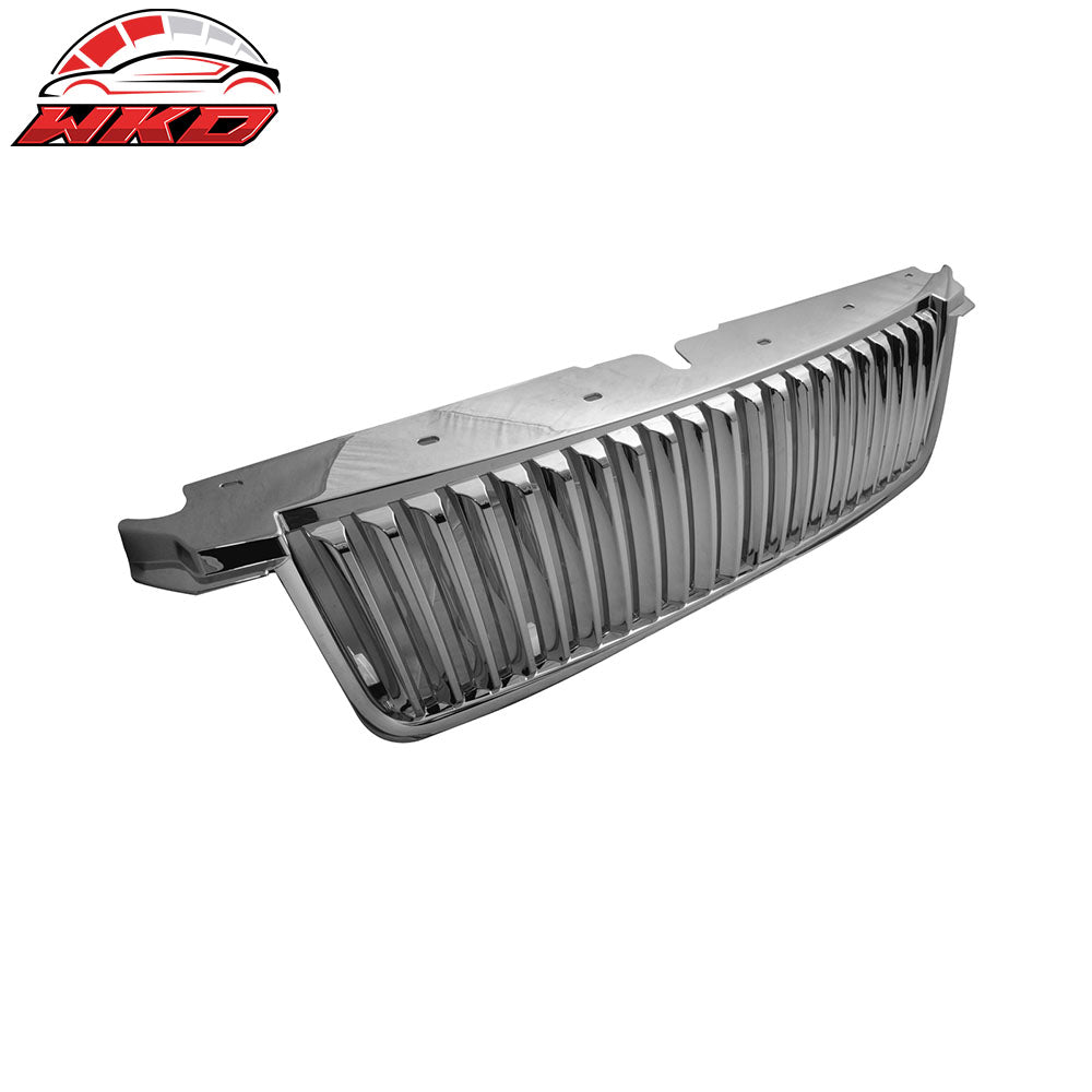 Fit 06-10 Ford Explorer Vertical Style Chrome Front Bumper Grille