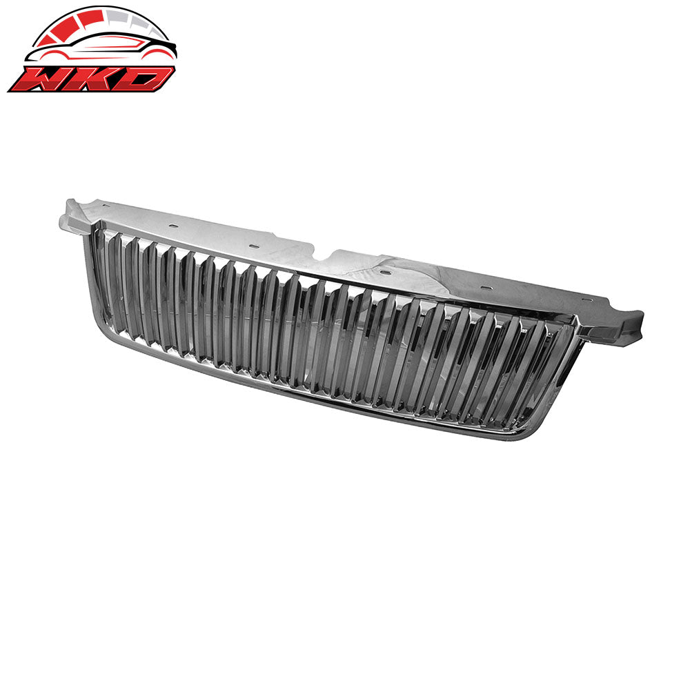 Fit 06-10 Ford Explorer Vertical Style Chrome Front Bumper Grille