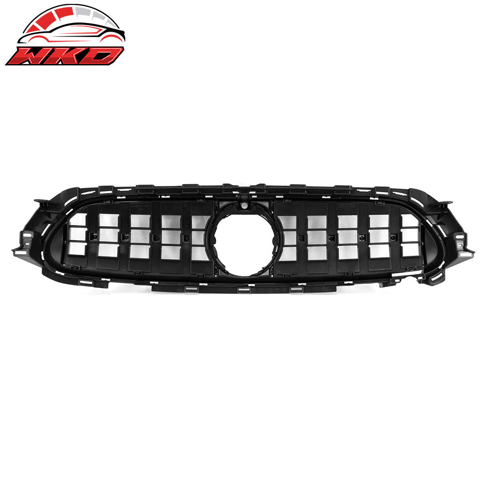 Fits 21-23 Benz W213 E Class AMG GT Style Gloss Black Front Bumper Hood Grille