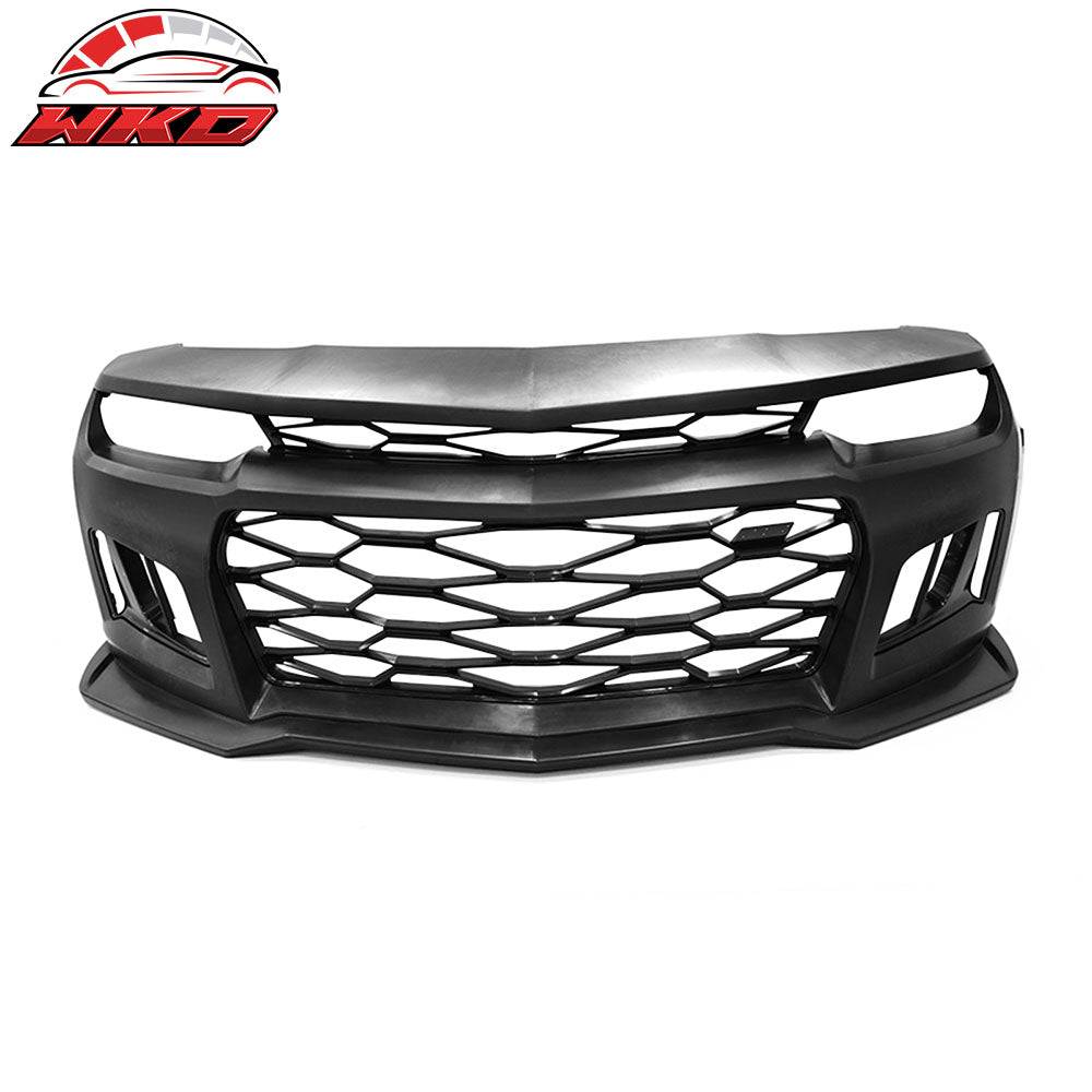 14-15 Chevy Camaro ZL1 Style Aluminum Front Bumper Hood + Bumper Cover PP | Wholesale