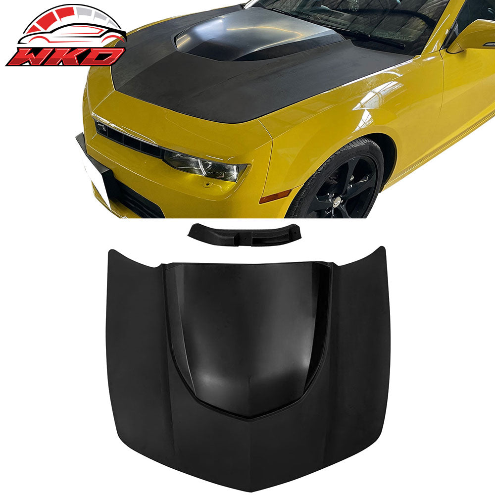Fits 14-15 Chevy Camaro ZL1 Style Aluminum Front Bumper Hood + Bumper Cover PP