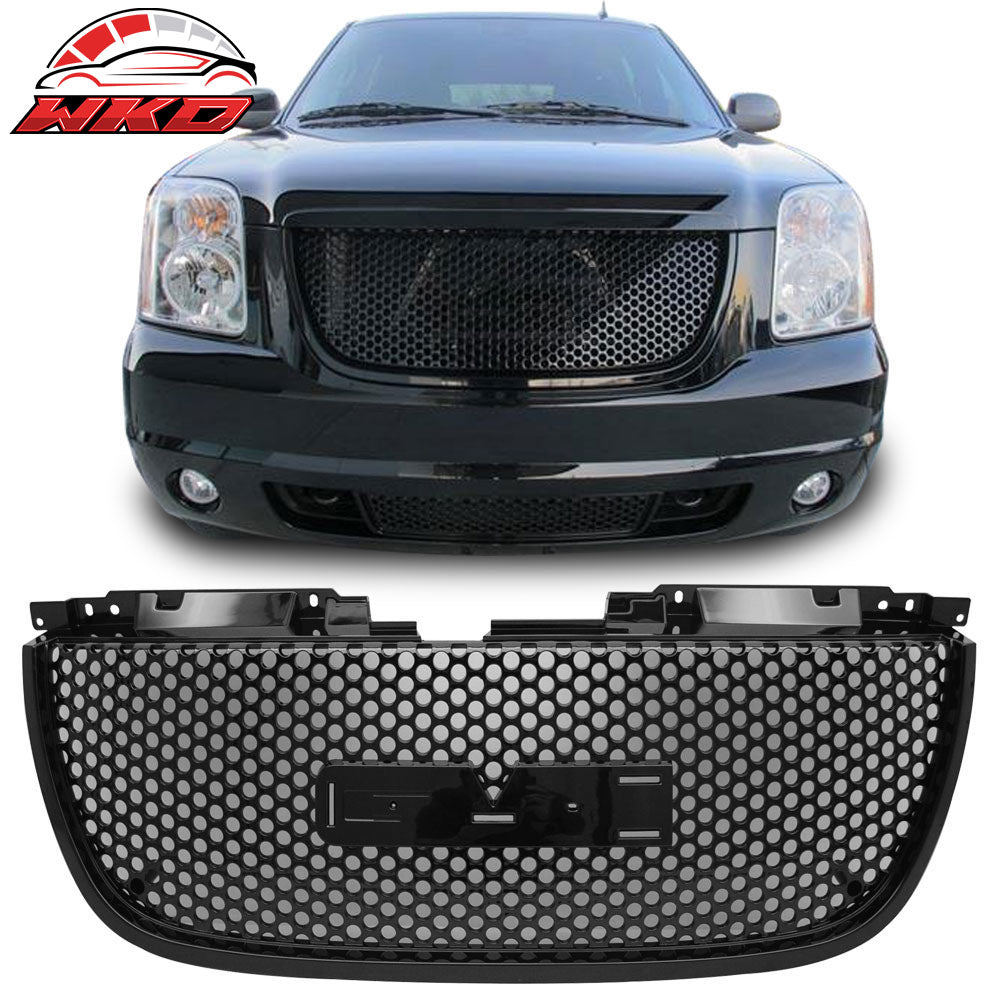 Fits 07-14 GMC Yukon/XL 1500 Denali Unpainted Front Bumper Hood Grill Grille ABS