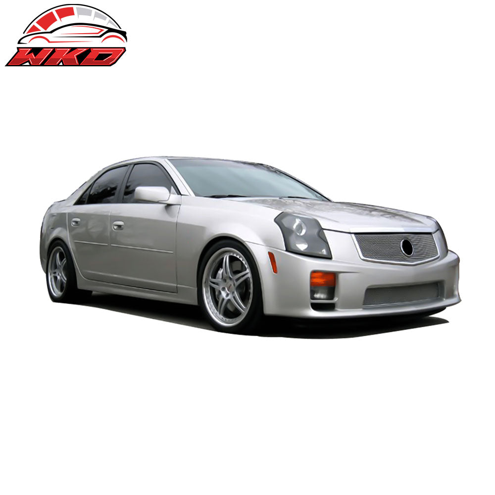 Fits 03-07 Cadillac CTS Mesh Style Front Bumper Hood Grille Cover Grill ABS