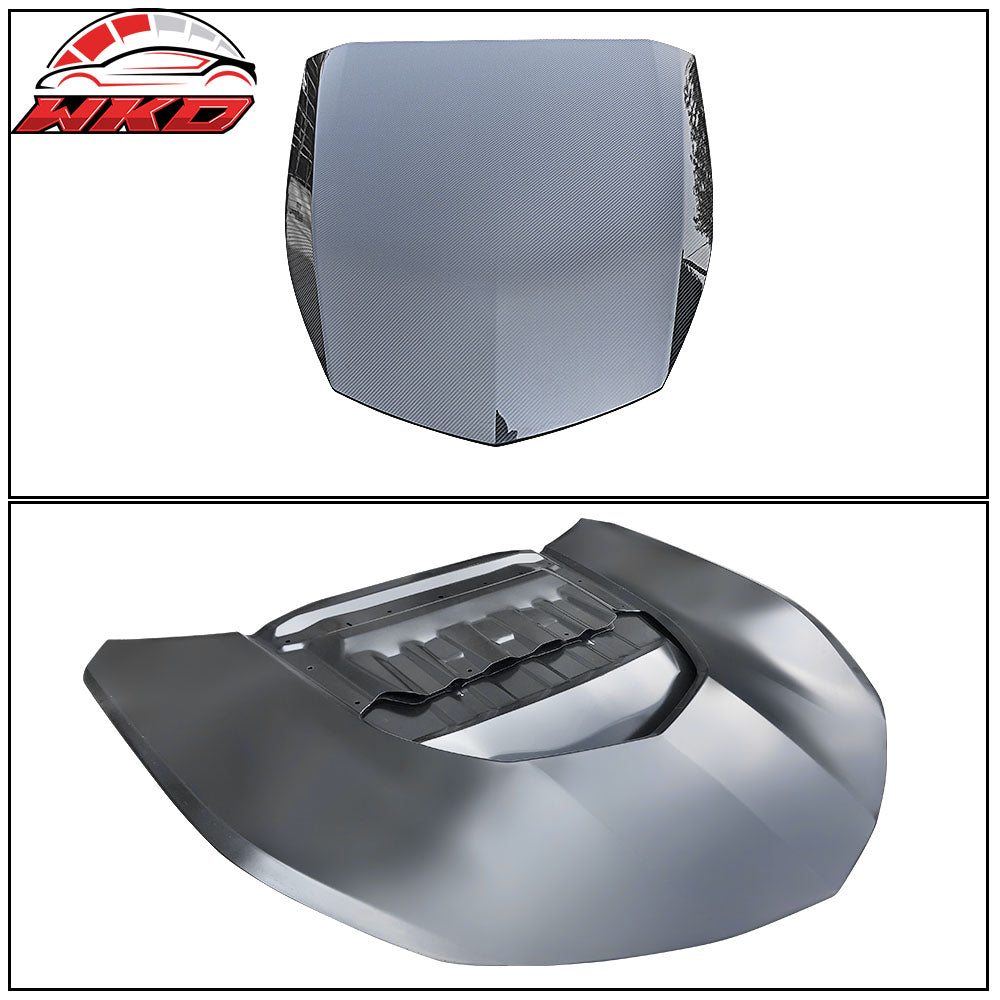 Fits 16-24 Camaro Carbon Fiber Aluminum Front Bumper Hood Guards