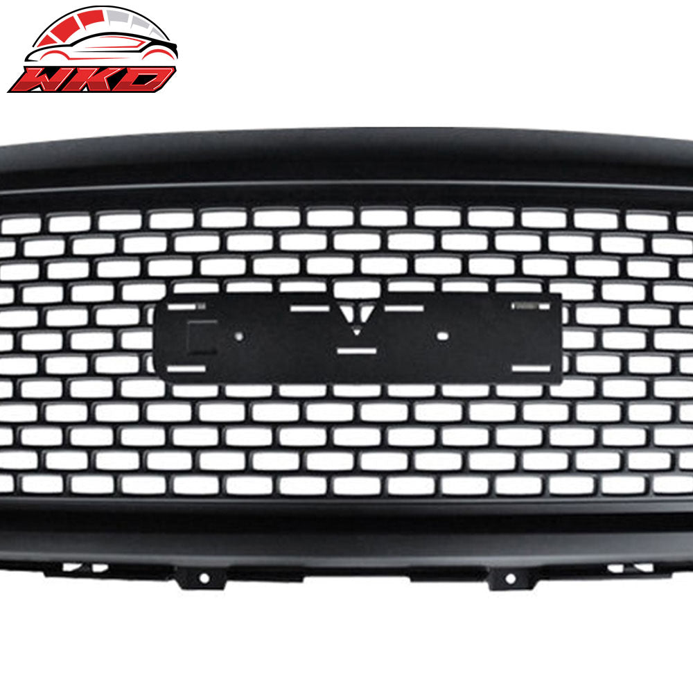 Fits 14-15 GMC Sierra 1500 Denali Style Black Front Bumper Hood Mesh Grille ABS