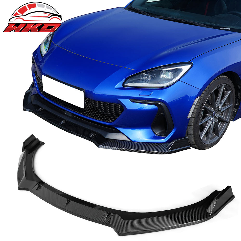 Fits 22-25 Subaru BRZ ZD8 JDM 2 Style Carbon Fiber Print Front Bumper Lip 3PCS