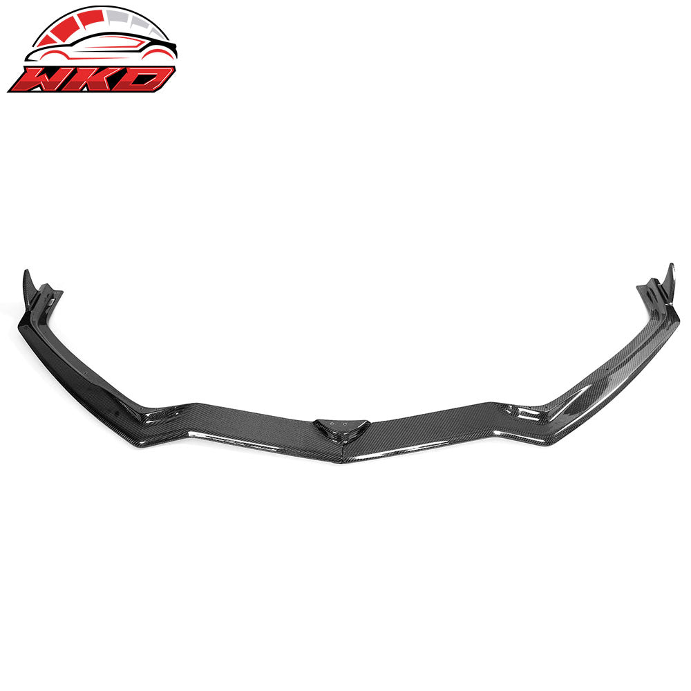 20-25 Corvette C8 Stingray/Z51 Carbon Fiber Front Bumper Lip Splitter 2PC | Wholesale