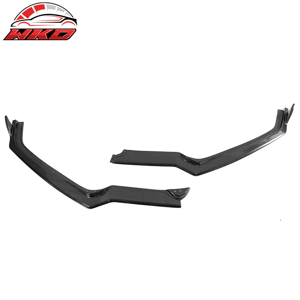 Fits 20-25 Corvette C8 Stingray/Z51 Carbon Fiber Front Bumper Lip Splitter 2PC