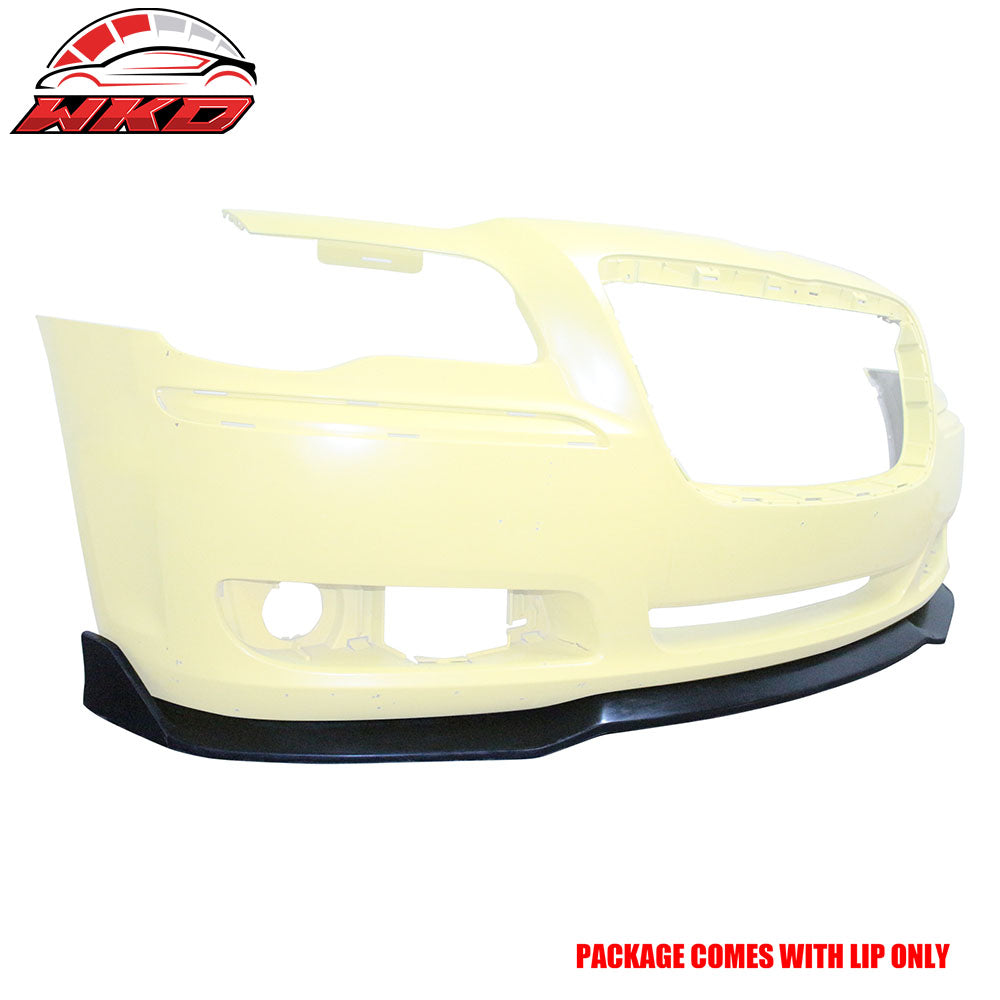 Fits 11-14 Chrysler 300 IKON S Style Front Bumper Lip Chin Spoiler Splitter PU