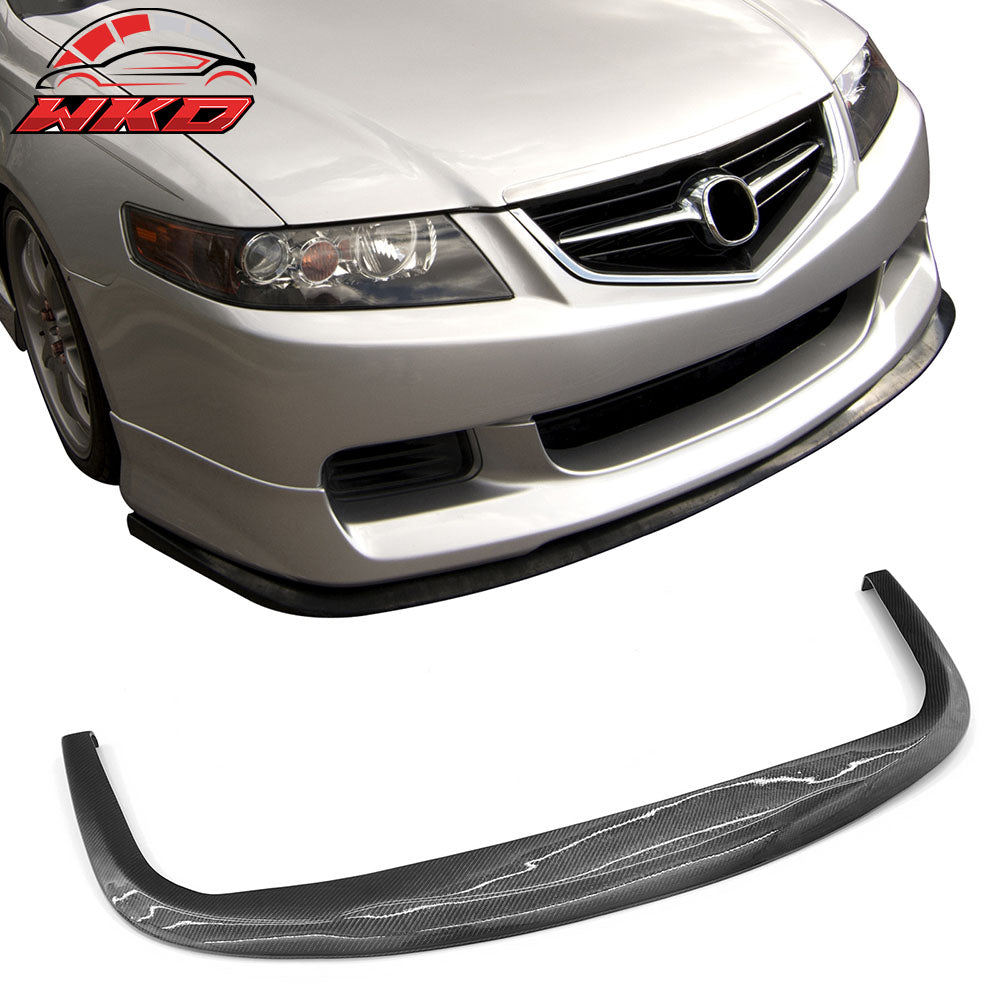 Universal Fitment CS STI  Style Carbon Fiber Black Front Bumper Lip Chin Spoiler