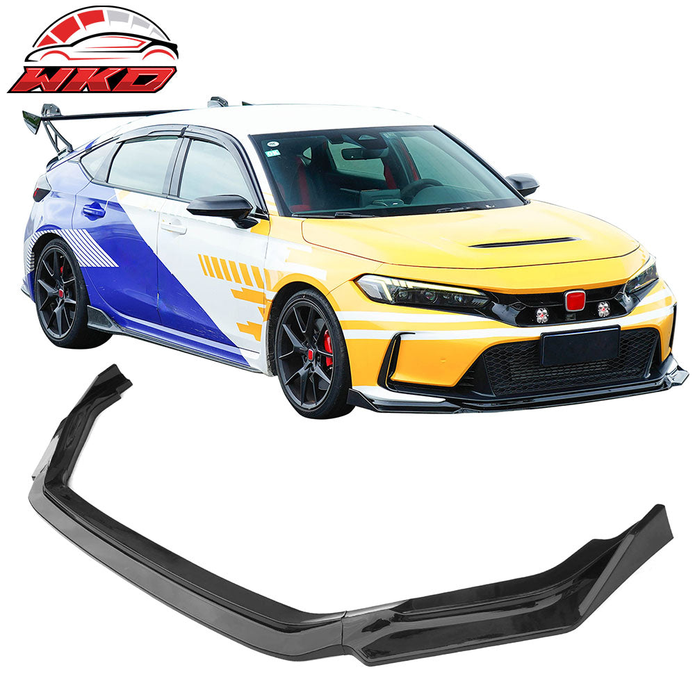 23-25 Honda Civic FL5 Type R Hatchback AK ABS Front Bumper Lip Gloss Black | Wholesale