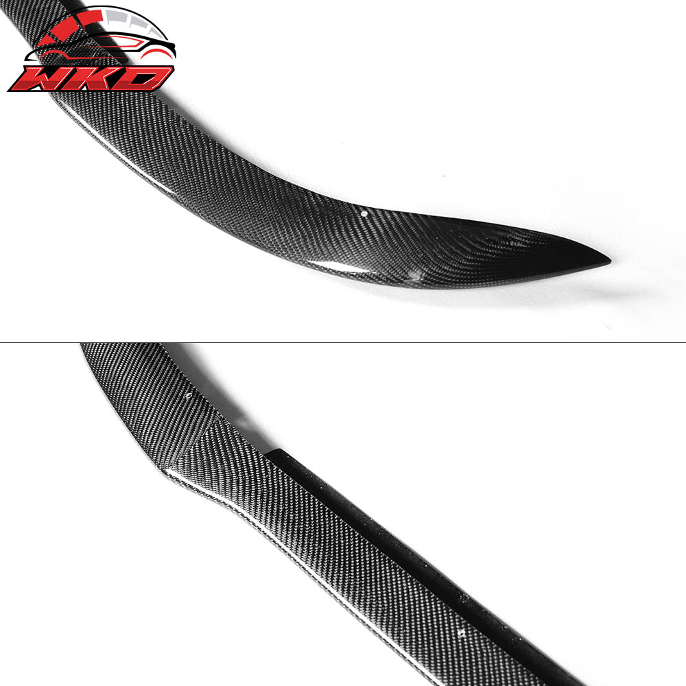 For 12-14 Benz W204 MC Front Bumper Lip Matte Carbon Fiber