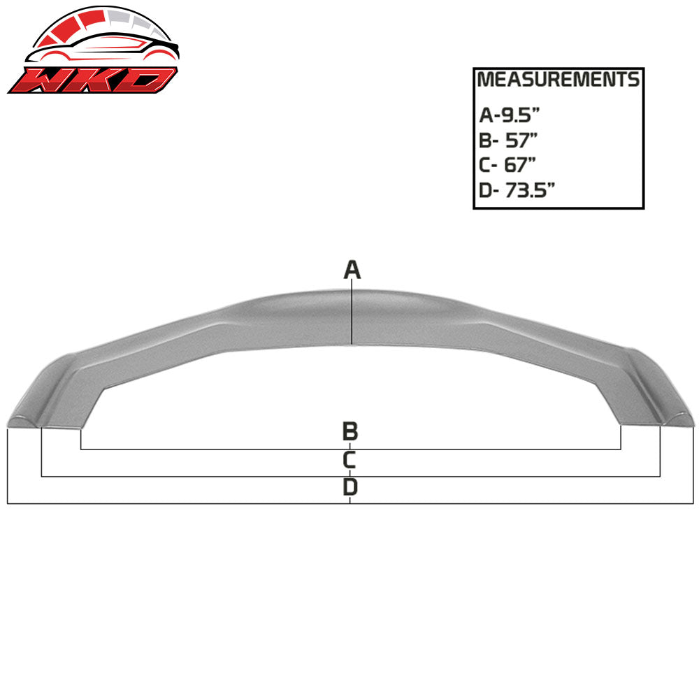 Fits 17-20 Chevy Sonic RB Style 68x20in Front Bumper Lip PP & Strut Rod Splitter
