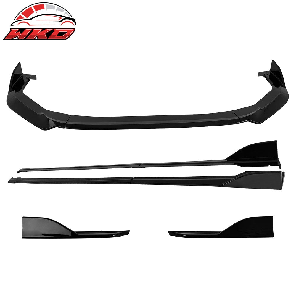 22-26 Subaru WRX Front Bumper Lip + Side Skirts + Rear Aprons Gloss Black | Wholesale